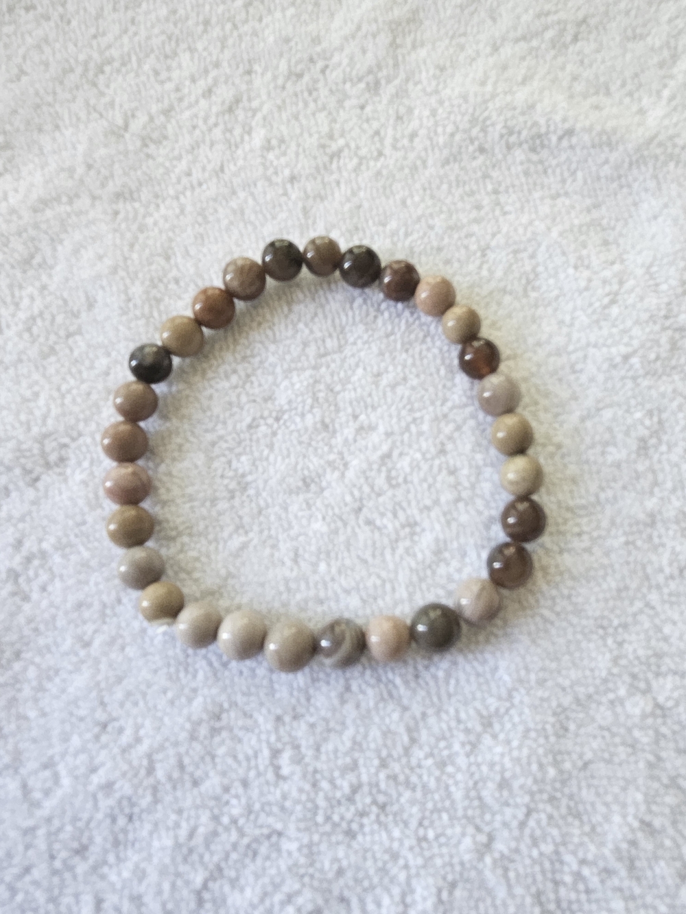 Multitone Natural Stone Beaded Stretch Bracelet